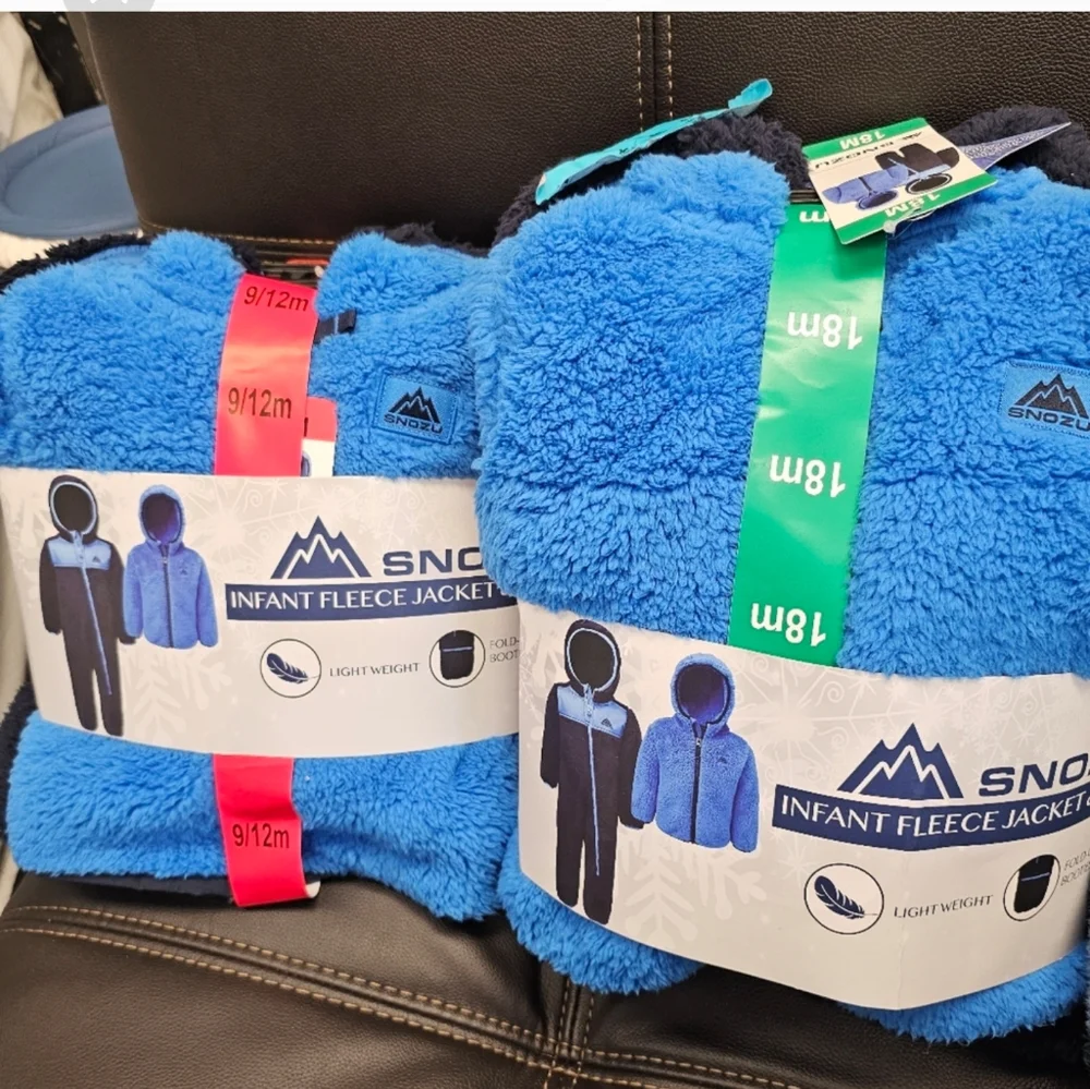 Snozu Infant 2-2-piece Fleece SetS BUNDLE, Blue nwt 9-12M-18m